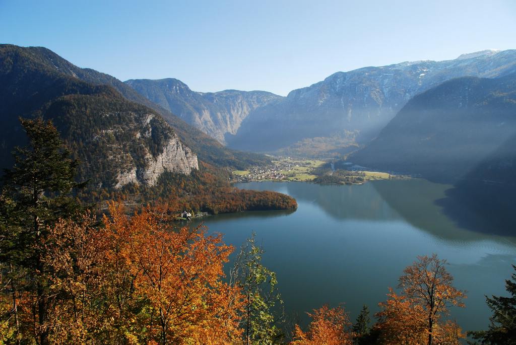 Aerial Photography of Lake Hallstatt in Austria